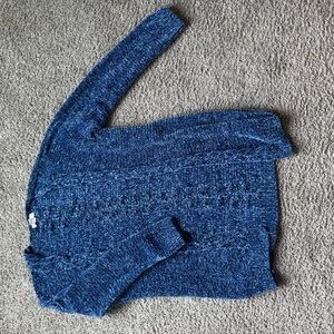 Elegant Blue Women's Cardigan Sweater